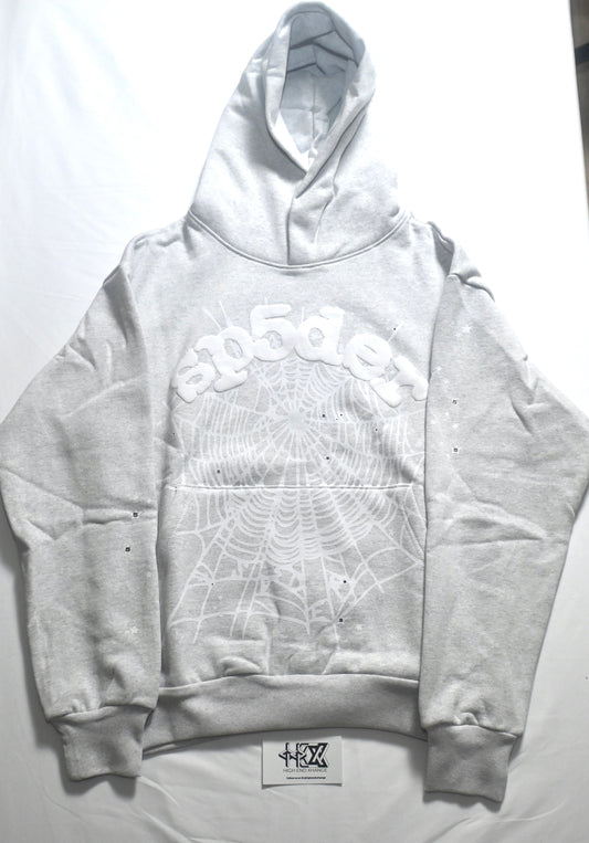 Sp5der OG Web Hoodie 'Heather Grey'