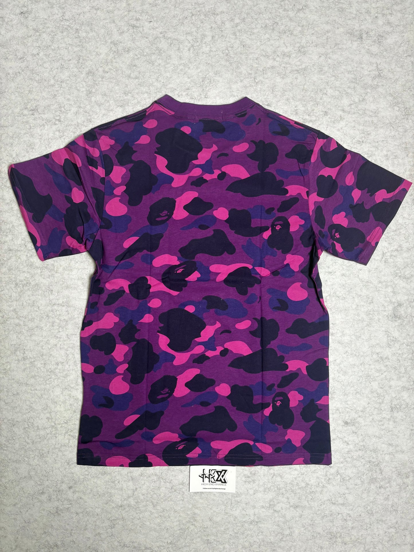 BAPE Purple Color Camo College T-shirt