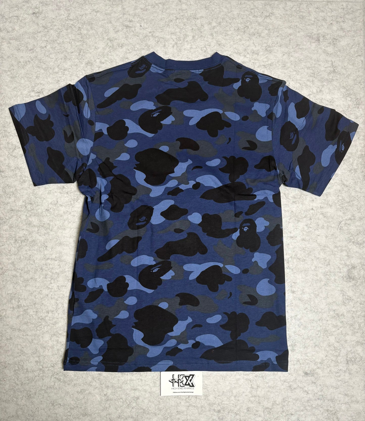 BAPE Blue Color Camo College T-shirt