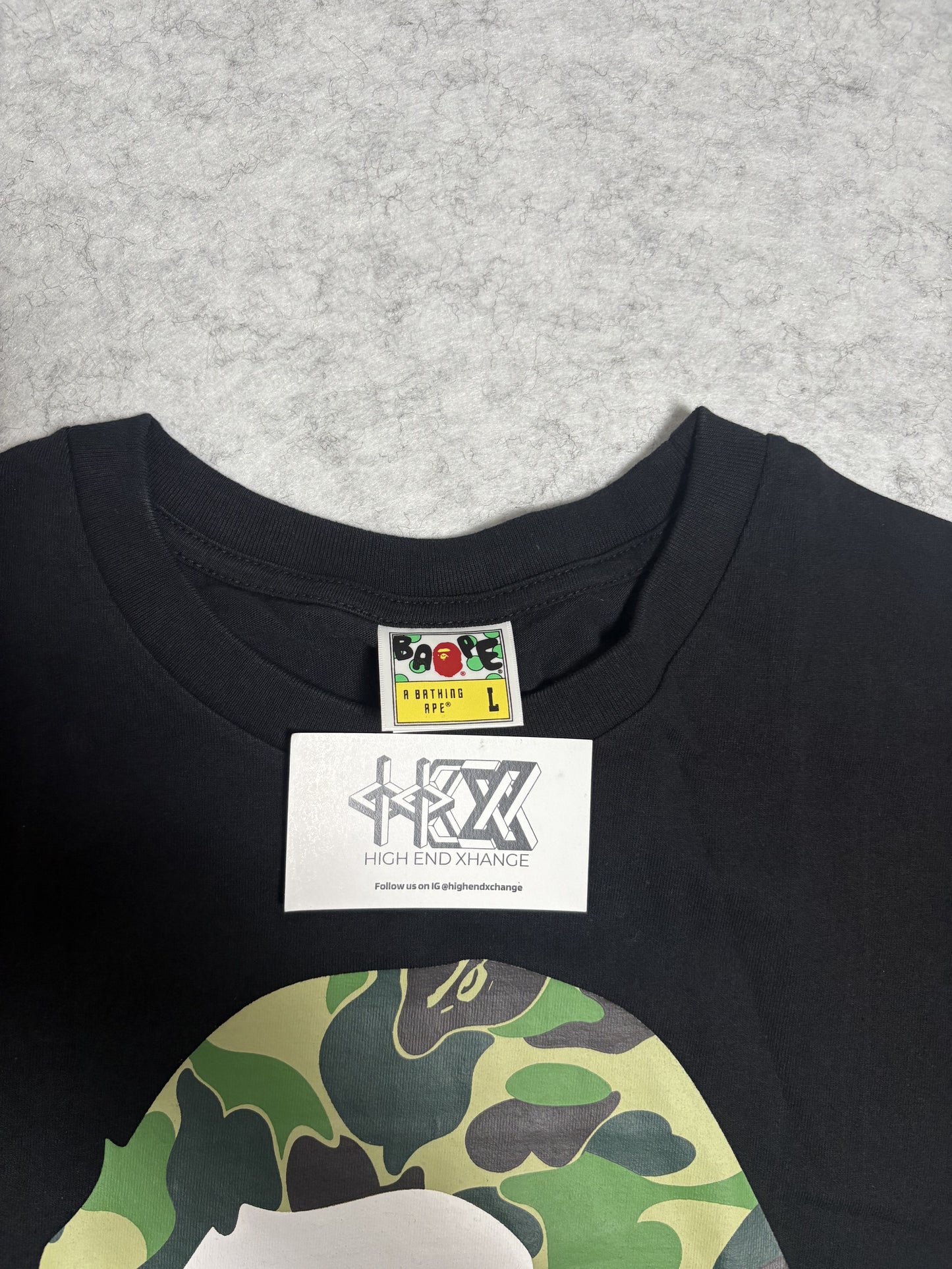 BAPE Black & Green ABC Camo Big Ape T-Shirt